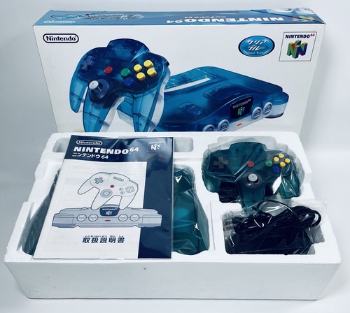 Nintendo console clear blue - console,